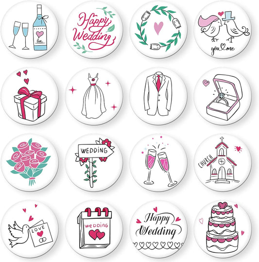 MORCART 30PCS Wedding Magnets, Cute Fridge Decoration Magnets Gift for Refrigerator Locker Whiteboard Decorative Magnetic Board Cabinets Classroom Office Cubicle