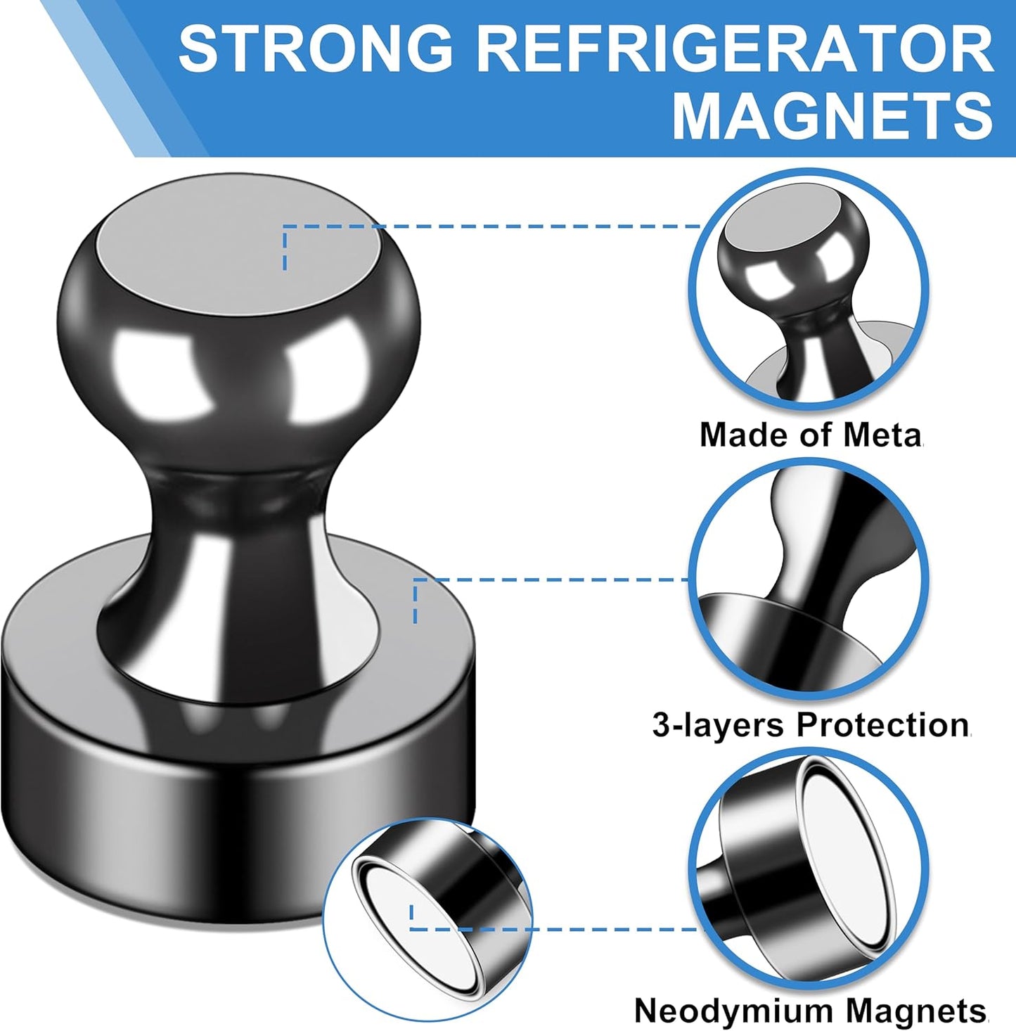 LOVIMAG Fridge Magnets 16Pcs Refrigerator Whiteboard Small Strong Magnet Classroom Kitchen Accessories Decorative Locker Set Decor Must Haves Office Calendar Refrigerador Magnetic Cute Crafts