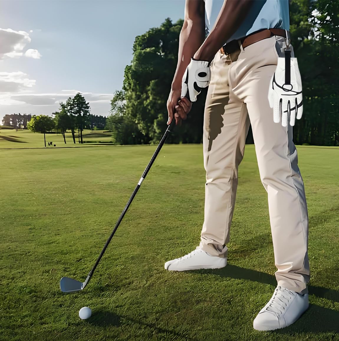 4PCS Golf Glove Grabber Holder,Glove Belt Keeper Strap, Stylish Glove Holder with Metal Clip and Keyring,Essential Golf Glove Accessories