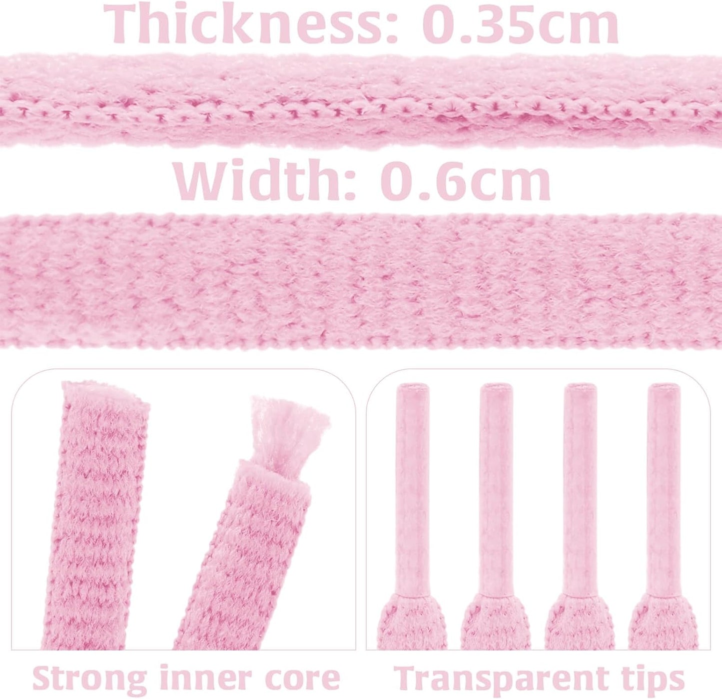 DELELE 2Pair Oval Shoes laces 42 Colors Half Round 1/4" Athletic ShoeLaces for Sport/Running Shoes Shoe Strings