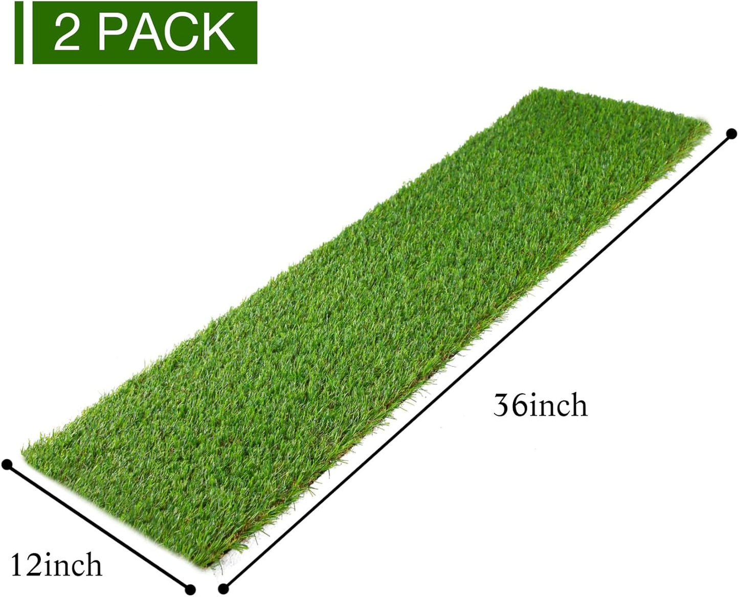 XLX TURF 12"x36" Faux Grass Table Runner 2 Pack Christmas Football Birthday Party Decorations Green Table Centerpiece Artificial Turf for Golf Theme Wedding Baby Shower, DIY Crafts