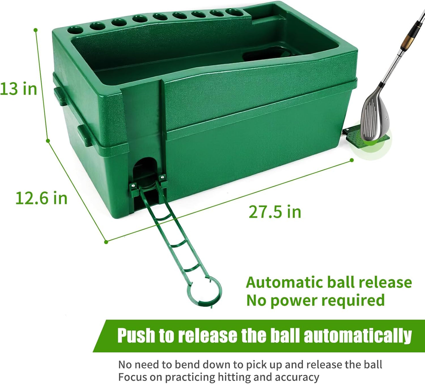 WBM Automatic Golf Tee Machine, Golf Ball Dispenser Tee, Golf Swing Trainer