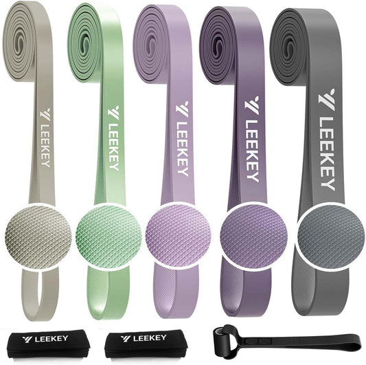 LEEKEY Resistance Bands, Exercise Bands with Handles,Pull Up Assist Bands - Band Set with Door Anchor - Bands for Working Out,Band for Men and Women Fitness Training,Home Workouts