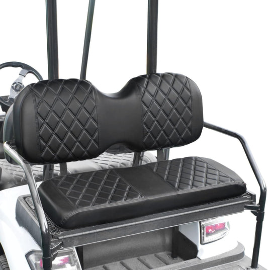 NOKINS Golf Cart Seat Cover Compatible With i40 i40L and Advanced EV, EV1 4, EV1 4L Model Aftermarket Rear Seat Kit, Vinyl Replace Rear Seat Cover Black Stitching