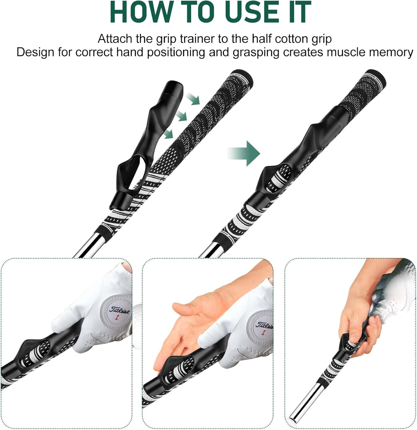 Golf Grip Swing Training Aid - Retractable Click Club Trainer Indoor Practice Warm Up Stick Flexible Telescopic Short Club Tempo Sound Release Trainer Devices