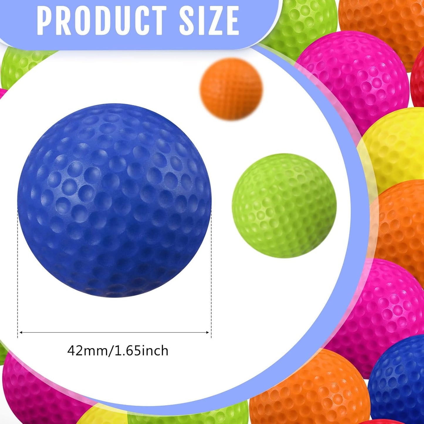 Junkin 80 Pcs Foam Golf Balls Rubber Practice Balls Realistic Feel and Flight Sport Training for Indoor or Outdoor Backyard Golf Training