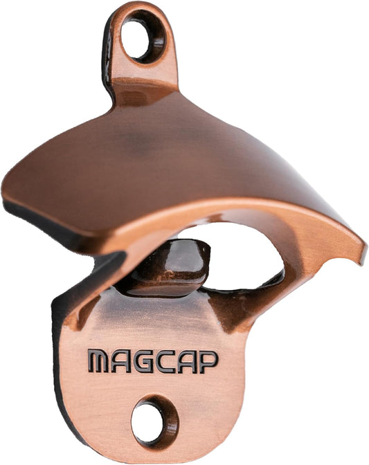 Outdoor Bottle Opener Wall Mounted - Style Magnetic Beer Bottle Opener that Catches Caps - Easy to Install and Incredibly Convenient