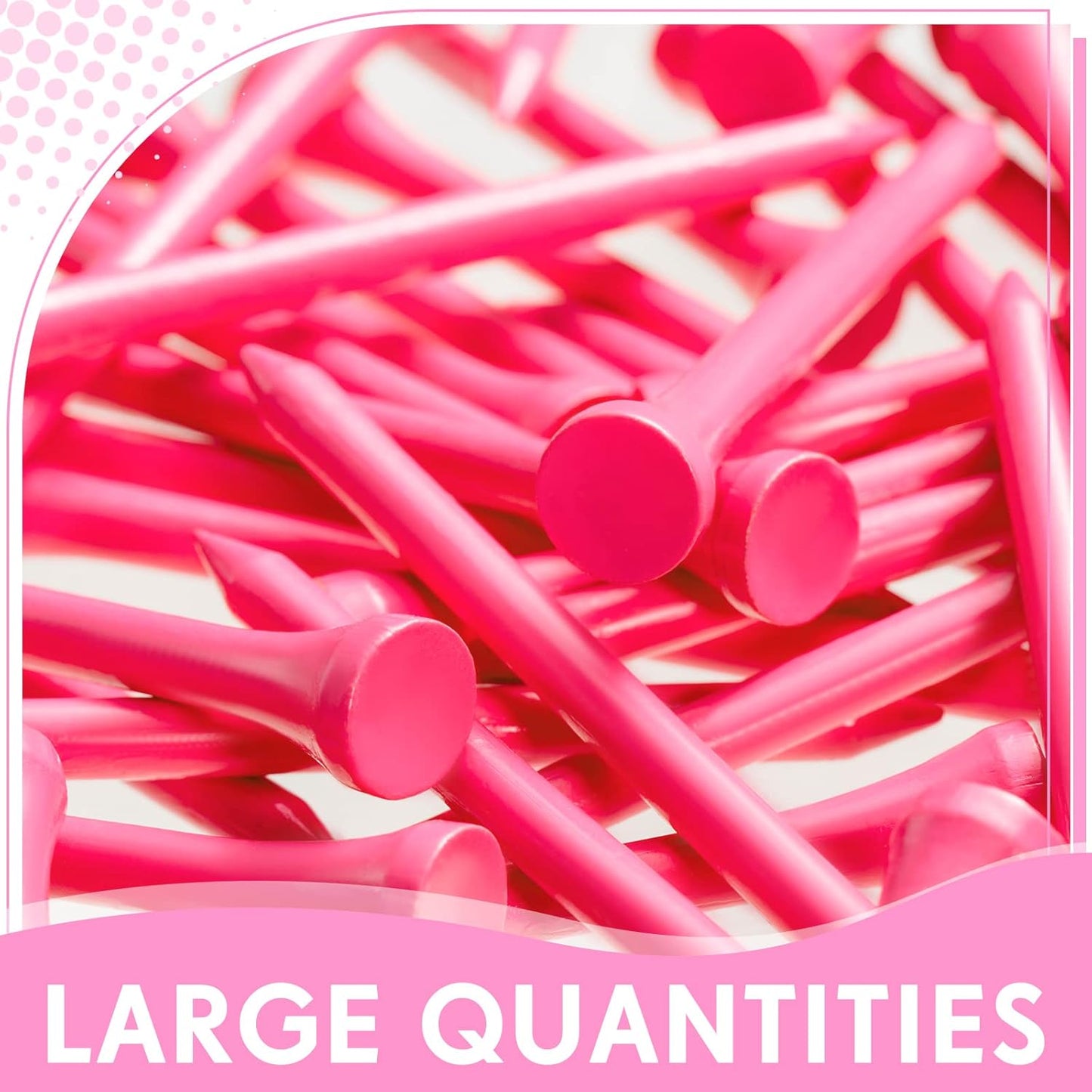 Jenaai 200 Pcs Golf Tees Bamboo Golf Tees Professional Golf Tees Bulk for Women Golf Club Accessories