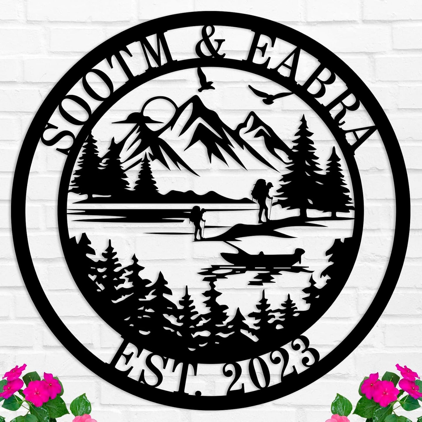 Personalized Fathers Day Gift Personalized Fishing Metal Sign Custom Cabin Sign Custom Cottage Sign