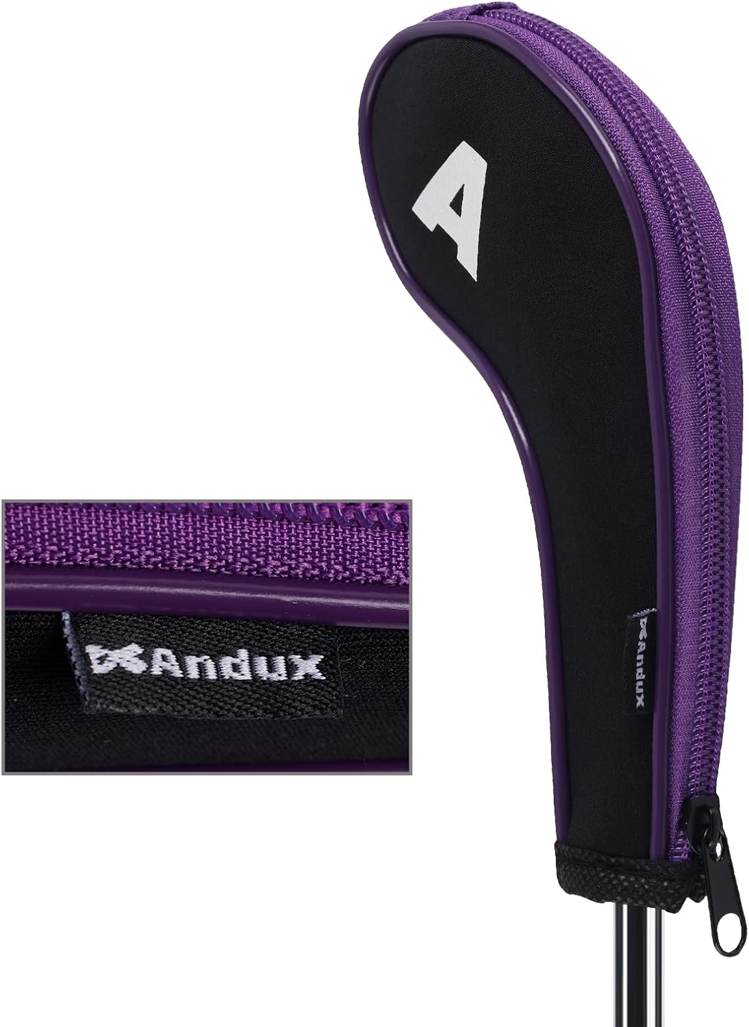 Andux 12pcs/Set Golf Iron Club Head Covers Number Print Long Neck with Zipper