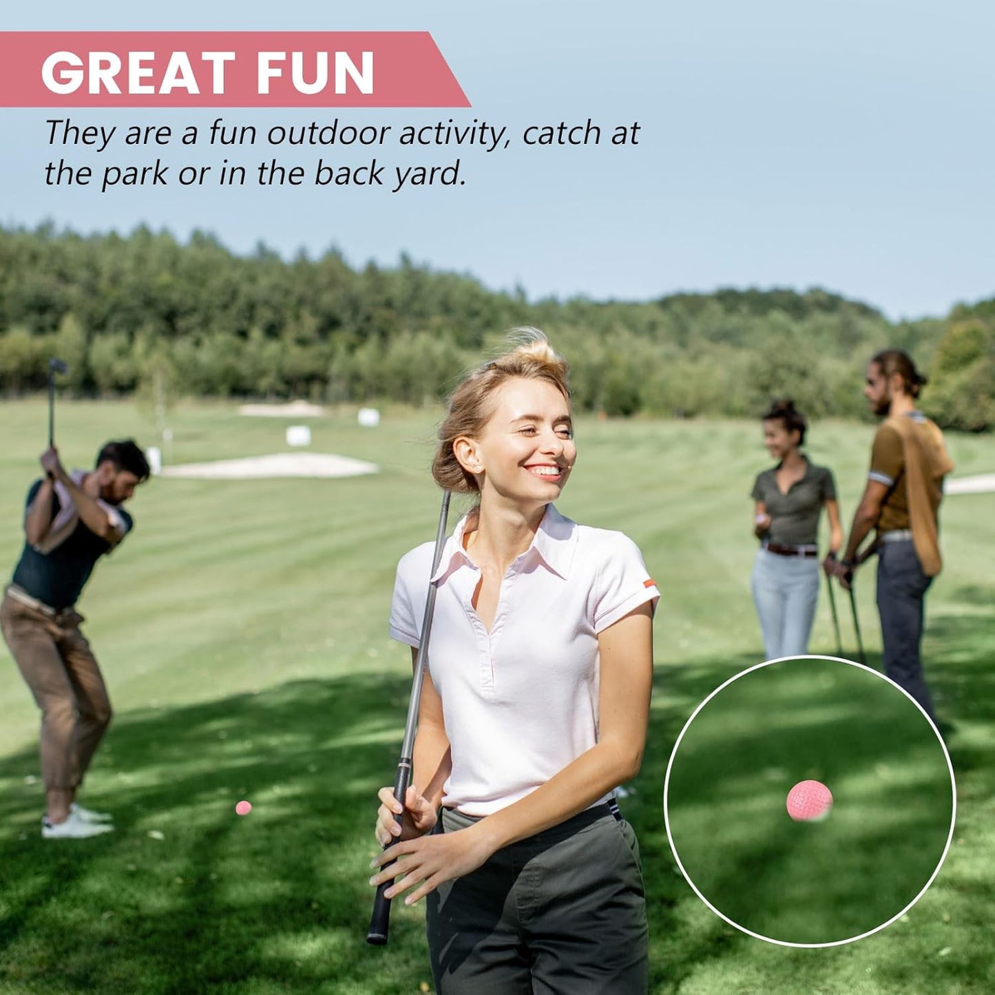 Junkin 80 Pcs Foam Golf Balls Rubber Practice Balls Realistic Feel and Flight Sport Training for Indoor or Outdoor Backyard Golf Training