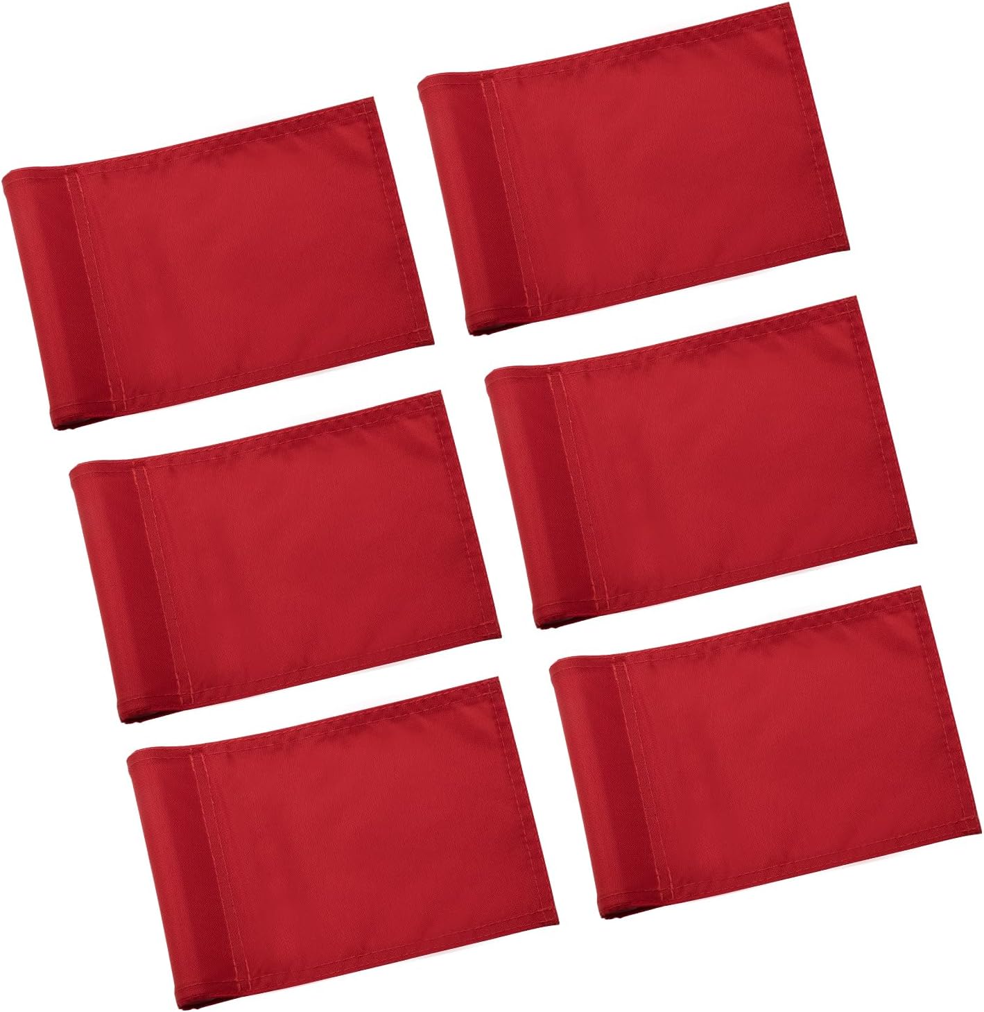 KINGTOP Solid Golf Flag All 8x6 Inch - 420D Nylon, Tube Inserted - Mini Putting Green Flags for Backyard Practice