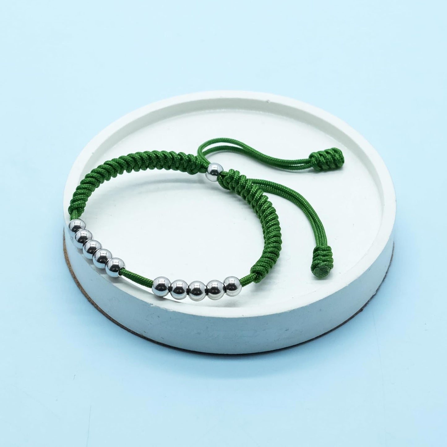 LAMIBEE Premium Golf Stainless Steel 10 Bead Score Counter Bracelet, Golf Stroke Count Bracelet, Resizable Easy Adjust Golf Round Scoring Tracker, Durable Stylish Golf Accessory