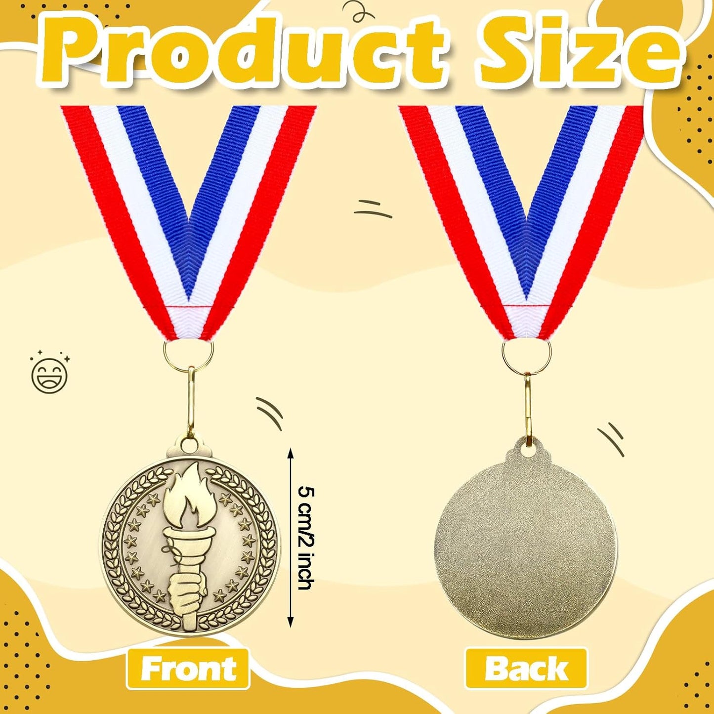 Remuuly 30 Pcs Gold Medals Bulk 2'' Basketball Soccer Baseball Volleyball Football Lacrosse Kickball Cheer Bowling Trophy Medals for Awards for Sports Participation Winner Gift