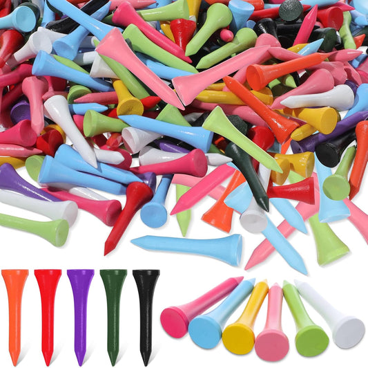 Mudder 600 Pack Golf Tees Bulk Wooden Golf Tees Wood for Men Balls Accessories