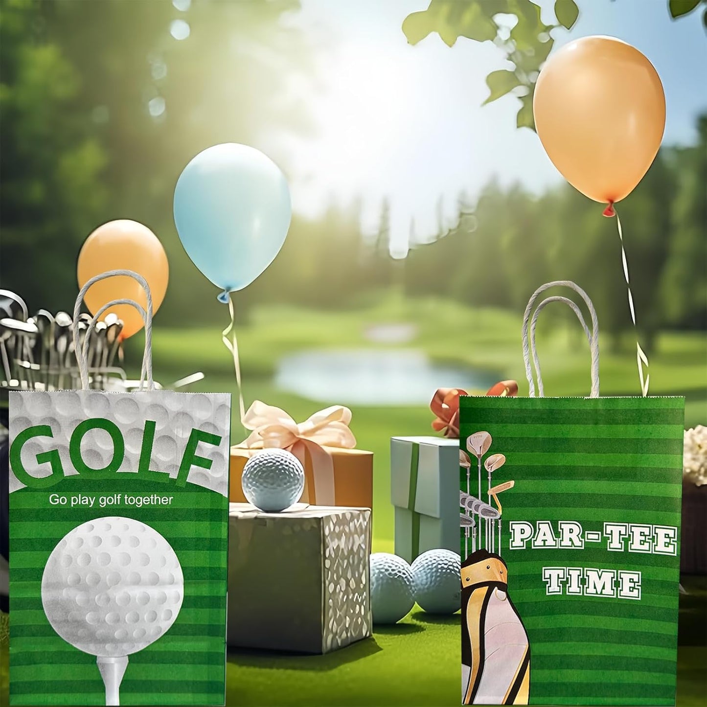 CZWXOXO 24pcs Golf Themed Party Decorations - Golf Gift Bags & Goodie Bags for Kids' Birthday Parties