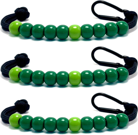 LAMIBEE Pack 3pcs, Golf Beads Count Stroke Score Counter, Durable 550 lbs Paracord String with 10 Beads, Easy Scorekeeping, Hand-Braided with Clip