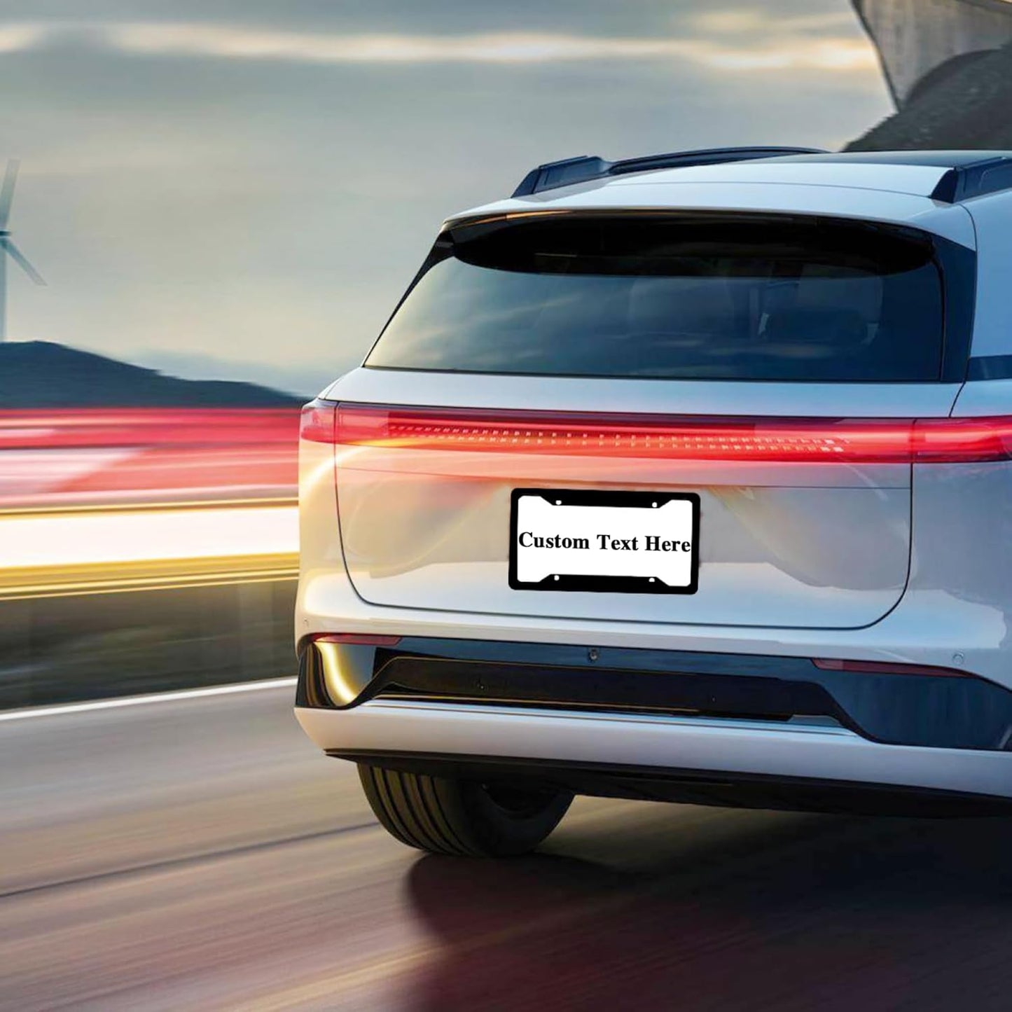 Personalized License Plate Frame, Custom License Plate Frames with Text Photo Logo，Customized Car Tag Frames for Women Men with Screw Caps,12"x6"