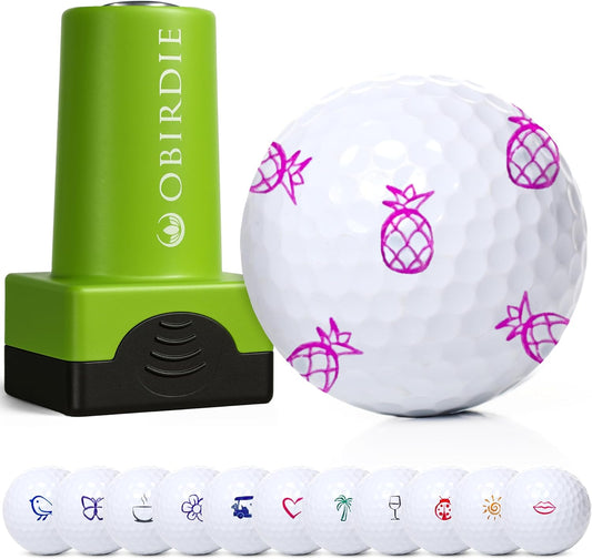 Self-Inking Golf Ball Stamp | Chic & Fun Golf Ball Stamper | Fast-Drying, Waterproof Golf Ball Marker Stamp | Reusable Golf Accessories for Women | Golfer Gifts | Golf Gadgets