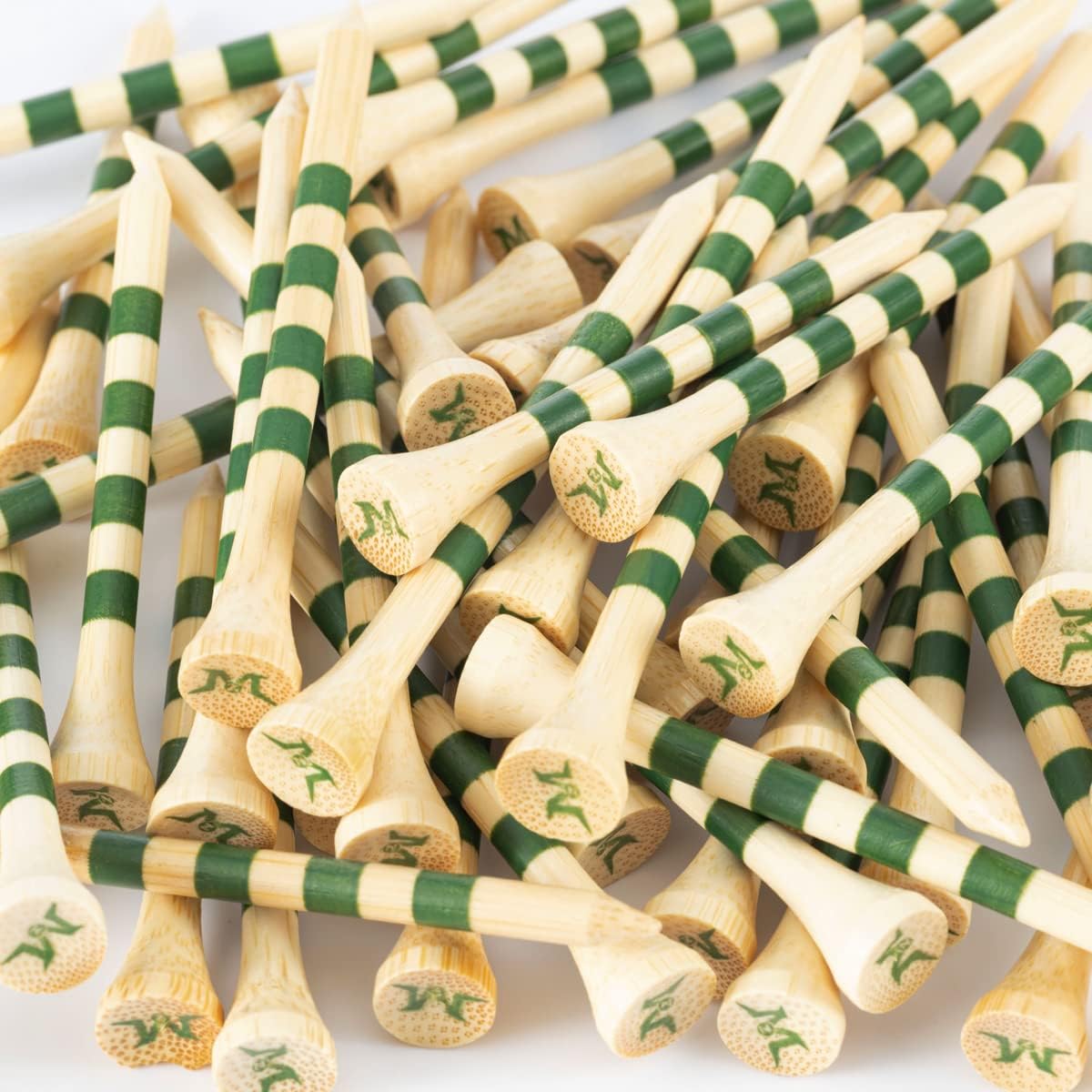 MAZEL Natural Wood/Bamboo Golf Tees 2 3/4 Inch & 3 1/4 Inch,Pack 50 or 120,Reduce Friction & Side Spin,More Stable Golf Tees