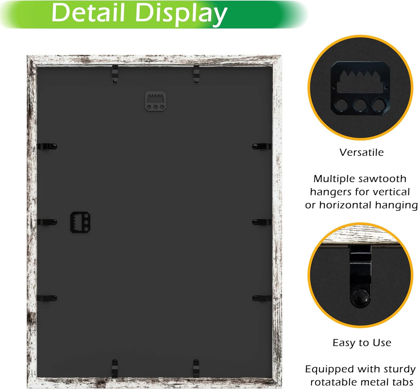 FrameWorks 12x16 Driftwood Wooden Shadow Box Frame – Soft Felt Back, Tempered Glass, and Included Elegant White Ball Push Pins