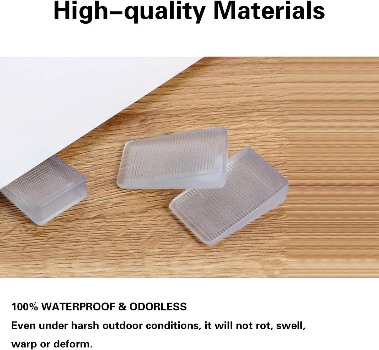 8 Pcs Clear Shims, Shims for Leveling Furniture, Trimmable Hard Wedges Table Shims, Plastic Wedge Toilet Shim, Furniture Leveler Wedges, Rubber Texture, Perfect for Level Uneven Doors, Floors