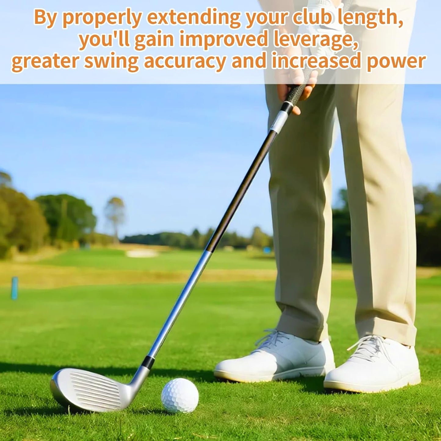 5 Pcs Golf Club Extensions Steel Shaft 0.60" Golf Shaft Extension Golf Club Shaft Extensions Putter Extension kit for Iron and Wood Golf Clubs Length Adjustment