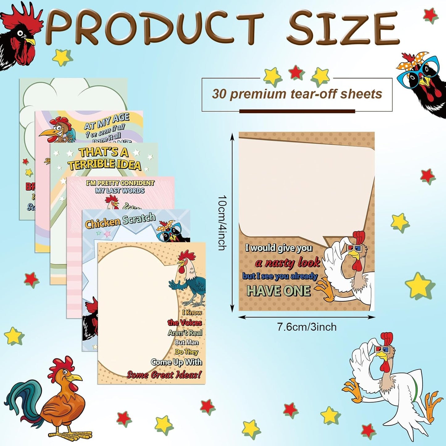 Pajean Funny Notepads with Sayings Sticky Funny Office Supplies to Do List Sarcastic Work Assorted Notepad for Workers, 12 Designs, 3 x 3.93 Inch(Funny Style)