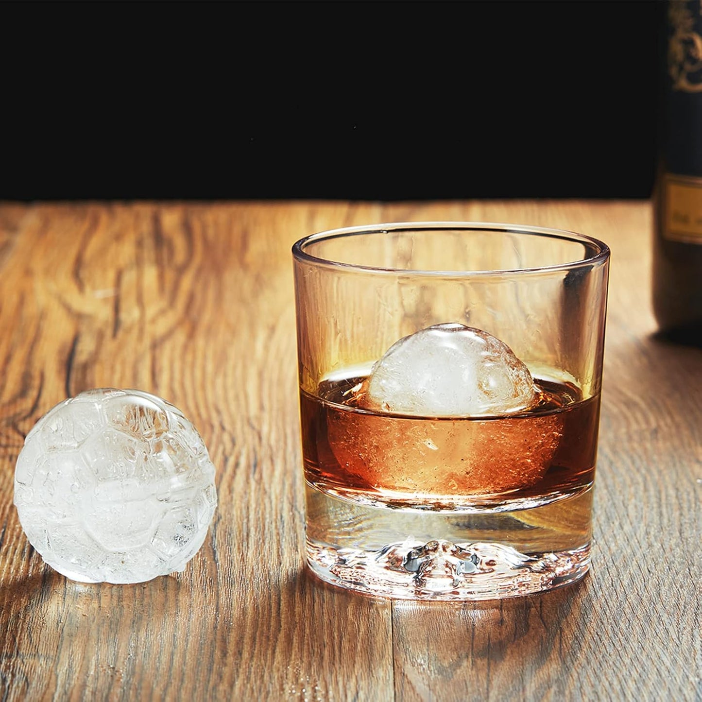 Silicone Soccer Ball Ice Cube Mold Fun Shapes, Novelty Soccer Gifts, 2.2" Large Craft Round Sphere Ice Ball Molds For Game Day, Whiskey, Cocktails, Bourbon