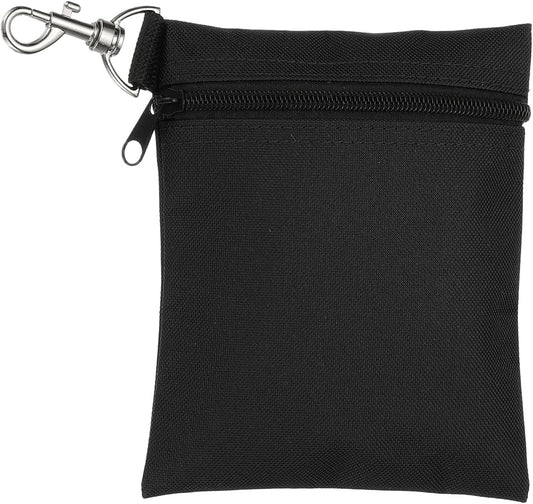 uxcell Golf Tee Pouch, Professional Zipper Golf Tee Bag Accessories Pocket Gear Clip Bag with Metal Lobster Claw Clip Organizer Storage Bags for Men and Women