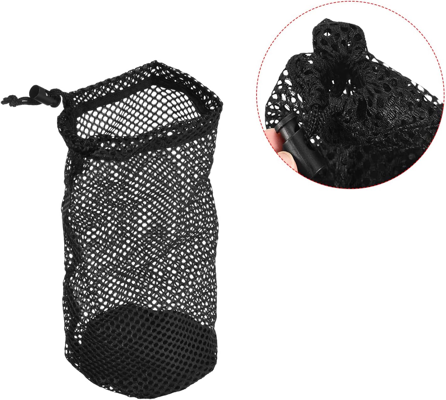 PATIKIL Golf Ball Bag, Nylon Drawstring Mesh Bag Storage Balls with Cord Lock Closure for Golf Tennis Sports