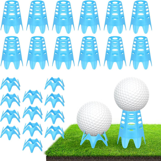 Golf Simulator tees, 24Pcs Plastic Golf Mat Tees for Home, Outdoor or Indoor Golf Tees for Training, Practice Golf tees for Winter Turf and Driving Range, Pack of 12 Tall & 12 Small