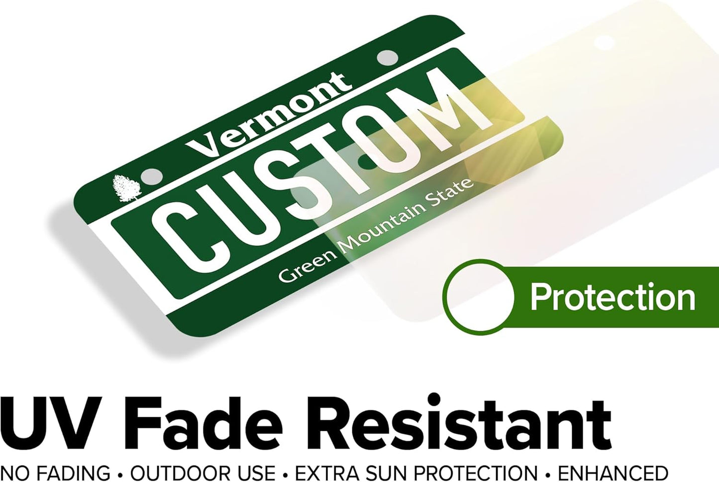 Mini License Plates, Personalized License Plates, Custom for Car, Bikes, ATV, Kids Car, Golf Cart, Jeep, 2x4 Inch, Rust-Free Fade Resistant Aluminum, USA Made by My Sign Center (Vermont)