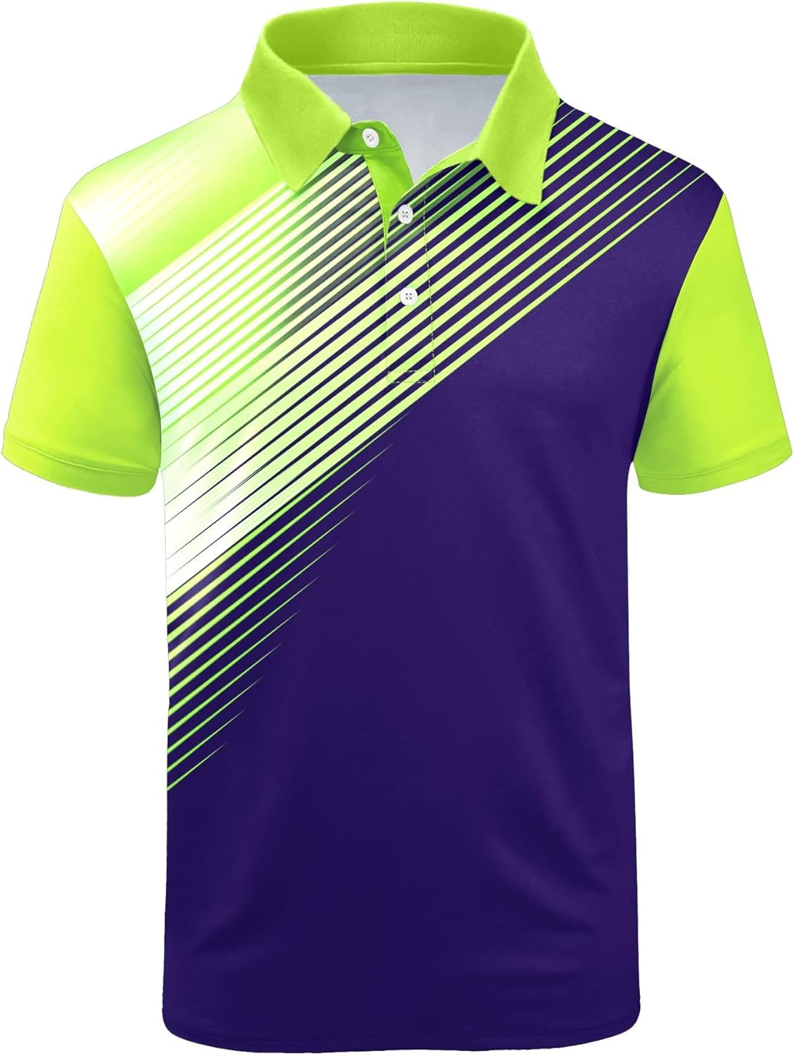 SCODI Mens Golf Shirt Moisture Wicking Performance Sport Short Sleeve Print Golf Polo Shirts for Men