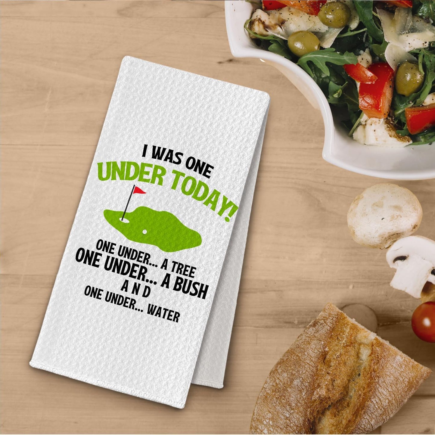 Funny Golf Kitchen Towels, Gift for Golfers Dish Tea Towels for Kitchen Decor, Golfing Gift for Men Women Decorative Hand Towel for Bathroom, 16x24 Inches