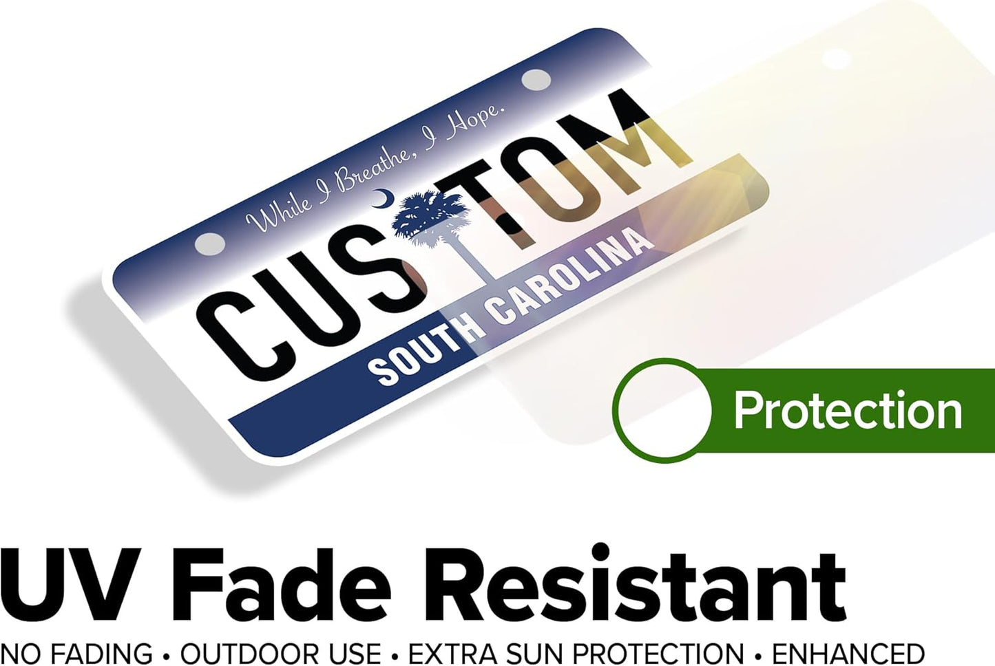 Mini License Plates, Personalized License Plates, Custom for Car, Bikes, ATV, Kids Car, Golf Cart, Jeep, 2x4 Inch, Rust-Free Fade Resistant Aluminum, USA Made by My Sign Center (South Carolina)