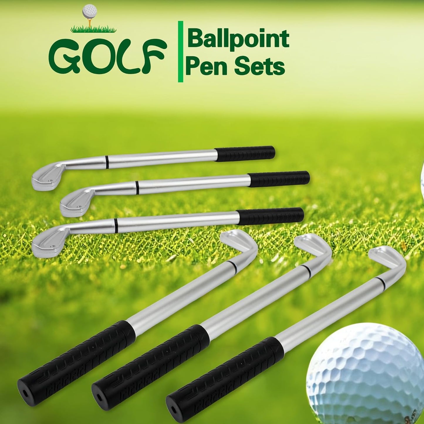 48 Pieces Golf Clubs Pens Golf Ballpoint Pens Golfing Pen Bulk Funny Props for Students Boss School Office Stationery Supplies