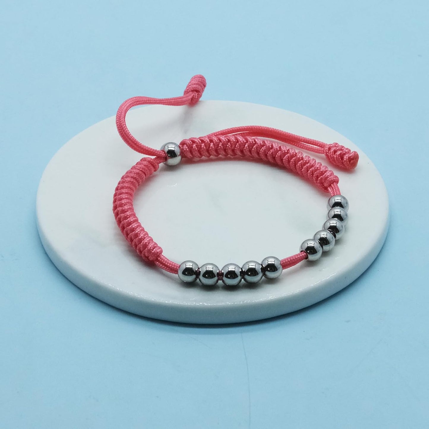 LAMIBEE Premium Golf Stainless Steel 10 Bead Score Counter Bracelet, Golf Stroke Count Bracelet, Resizable Easy Adjust Golf Round Scoring Tracker, Durable Stylish Golf Accessory