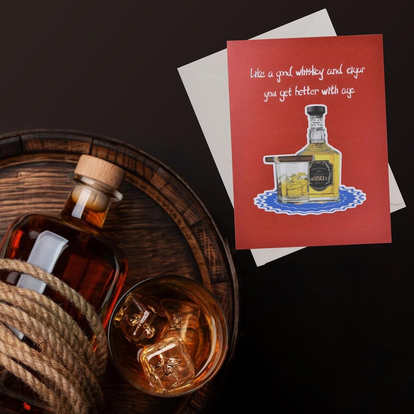 3D pop-up beer themed greeting card, exquisite pop-up pattern, laser paper carved details, suitable for men, husbands, fathers or colleagues who like good beer - with envelope and blank label