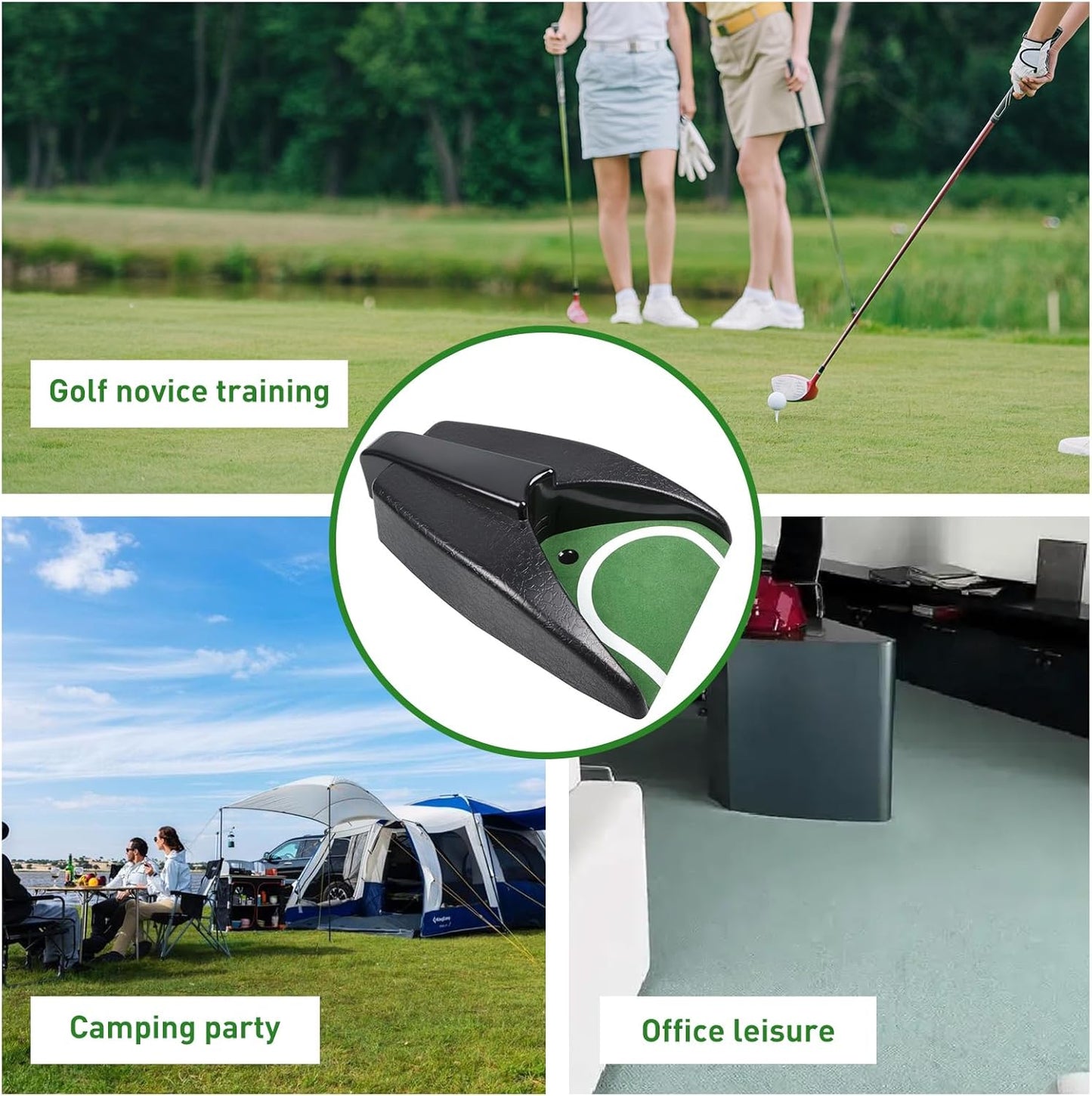 Golf Ball Return Putting Unit, Automatic Return Machine, Indoor Golf Putting Hole, Battery-Powered Practicing, Suitable for Practicing at Home, Office, Yard, Party