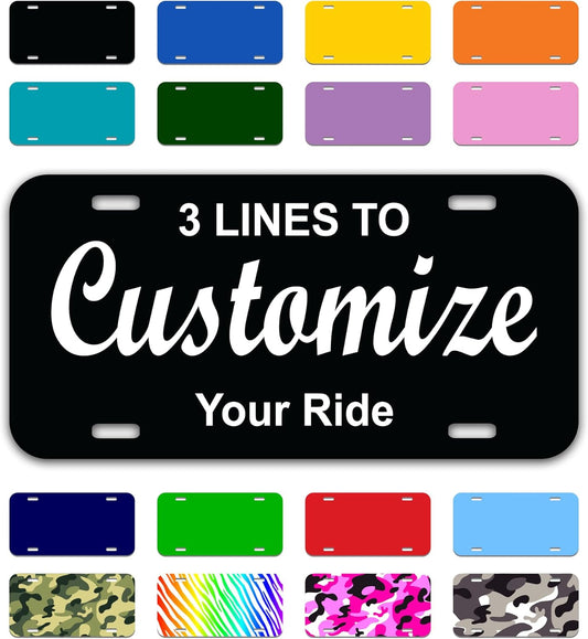 Custom Blank Novelty Aluminum Plate – Personalized 12x6 Decorative Sign – Choose Color, Font & Text – Indoor/Outdoor Use for Garage, Events & Gifts