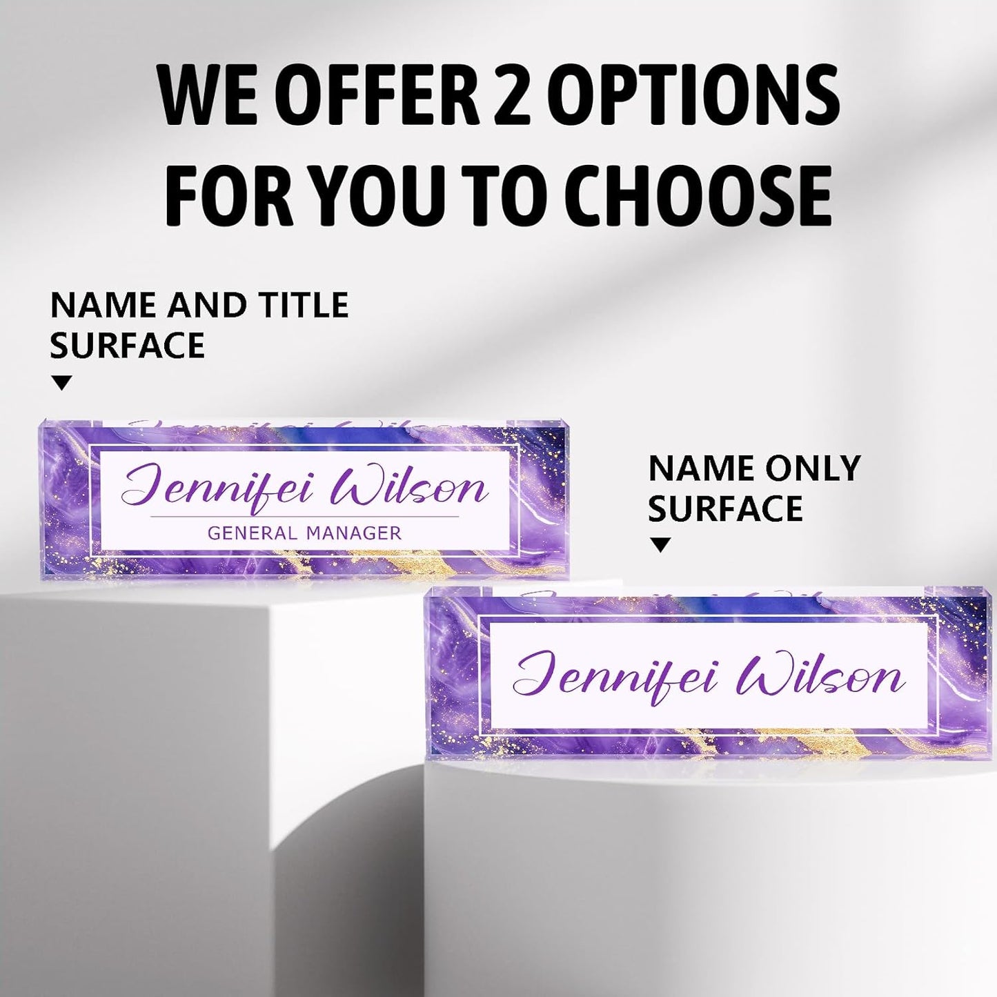 Custom Acrylic Name Plate for Office, Personalized Desk Decor for Women & Men, Employee Appreciation Gifts for Boss, Manager, Teacher, Nurse