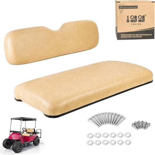 10L0L Golf Cart Front Seat Assembly for EZGO TXT 1994-2013, Factory Style Seat Bottom Cushions & Seat Back Replacement Kit
