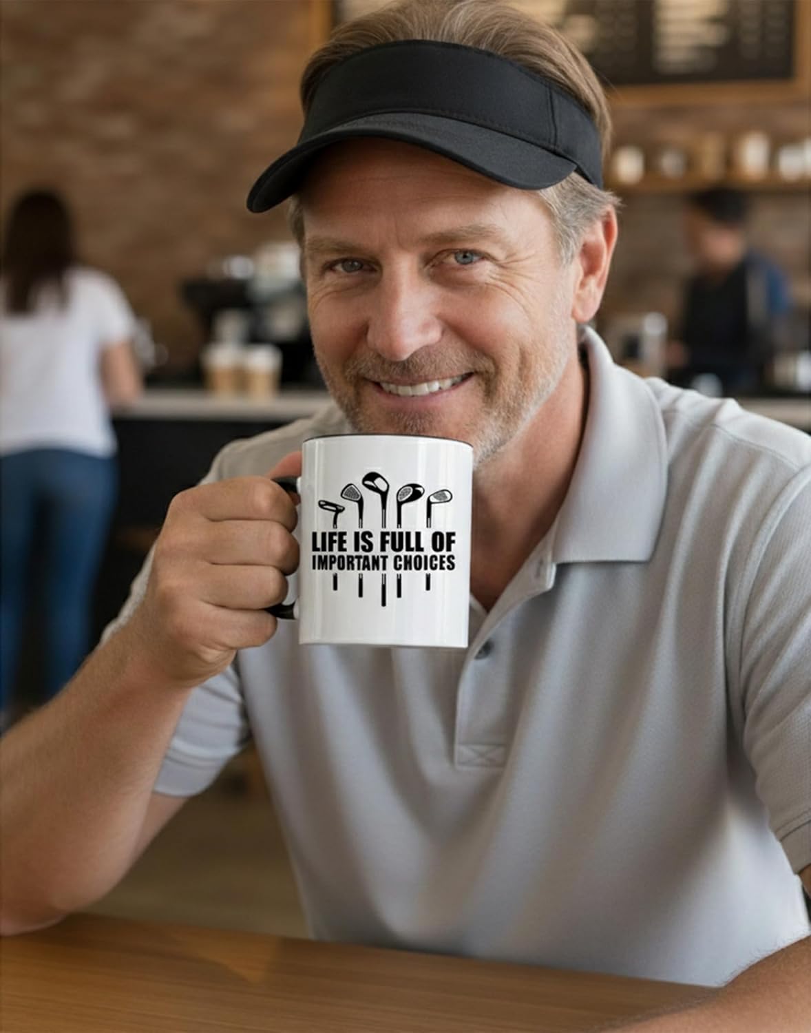 Funny Golf Gifts for Men Golfers, Golf Mugs for Men Funny “Life is Full of Important Choices” Design, Golfing Mug Black Handle, Coffee Mugs Golfs for Office, Christmas Gift, Fathers Day Golfs Cup