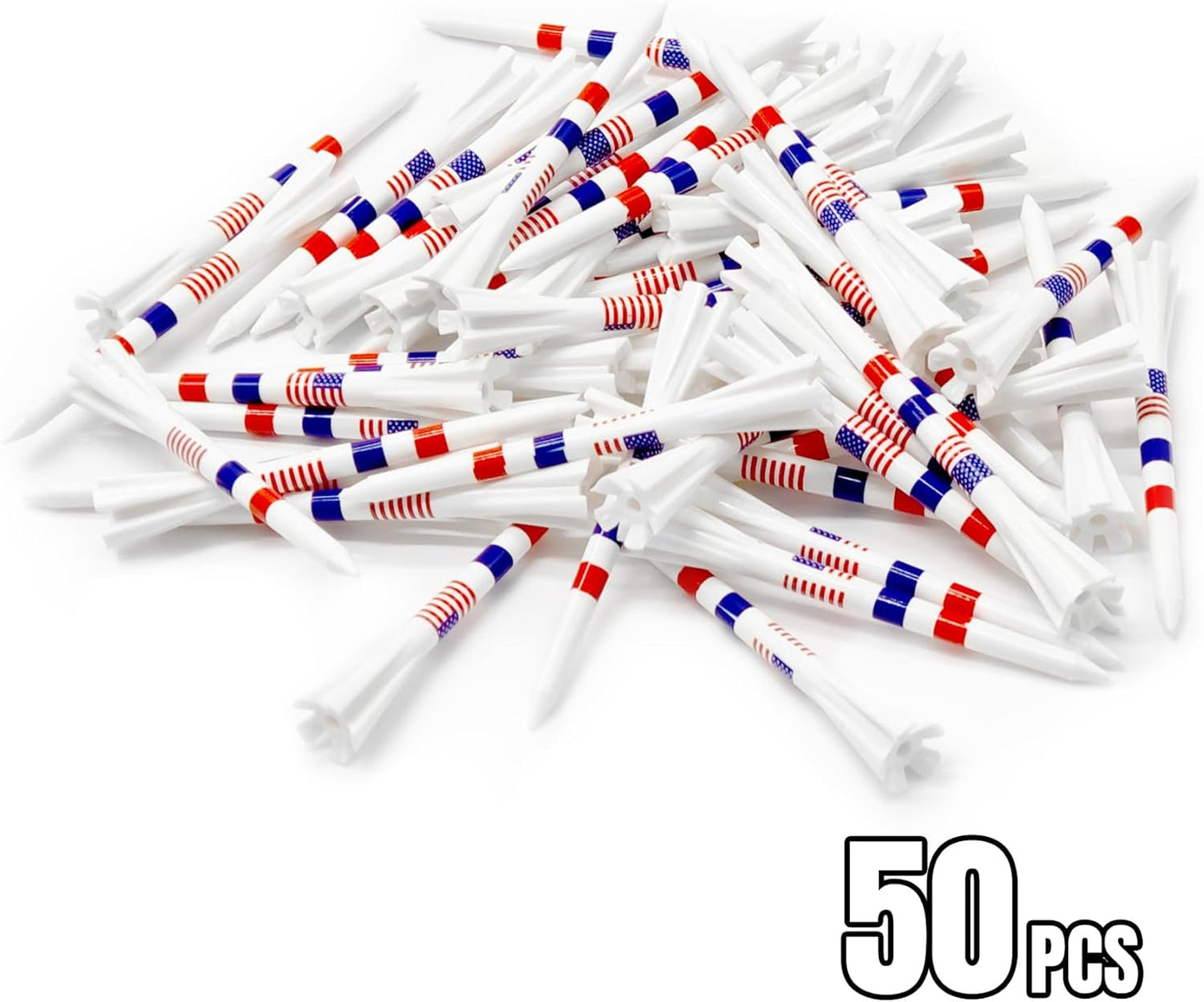 Premium Golf Tees - 5-Prong & 4-Prong Anti-Slip, Enhanced Stability, Unbreakable Golf T 3-1/4" for 360cc Drivers, Ideal Gift for Golfer