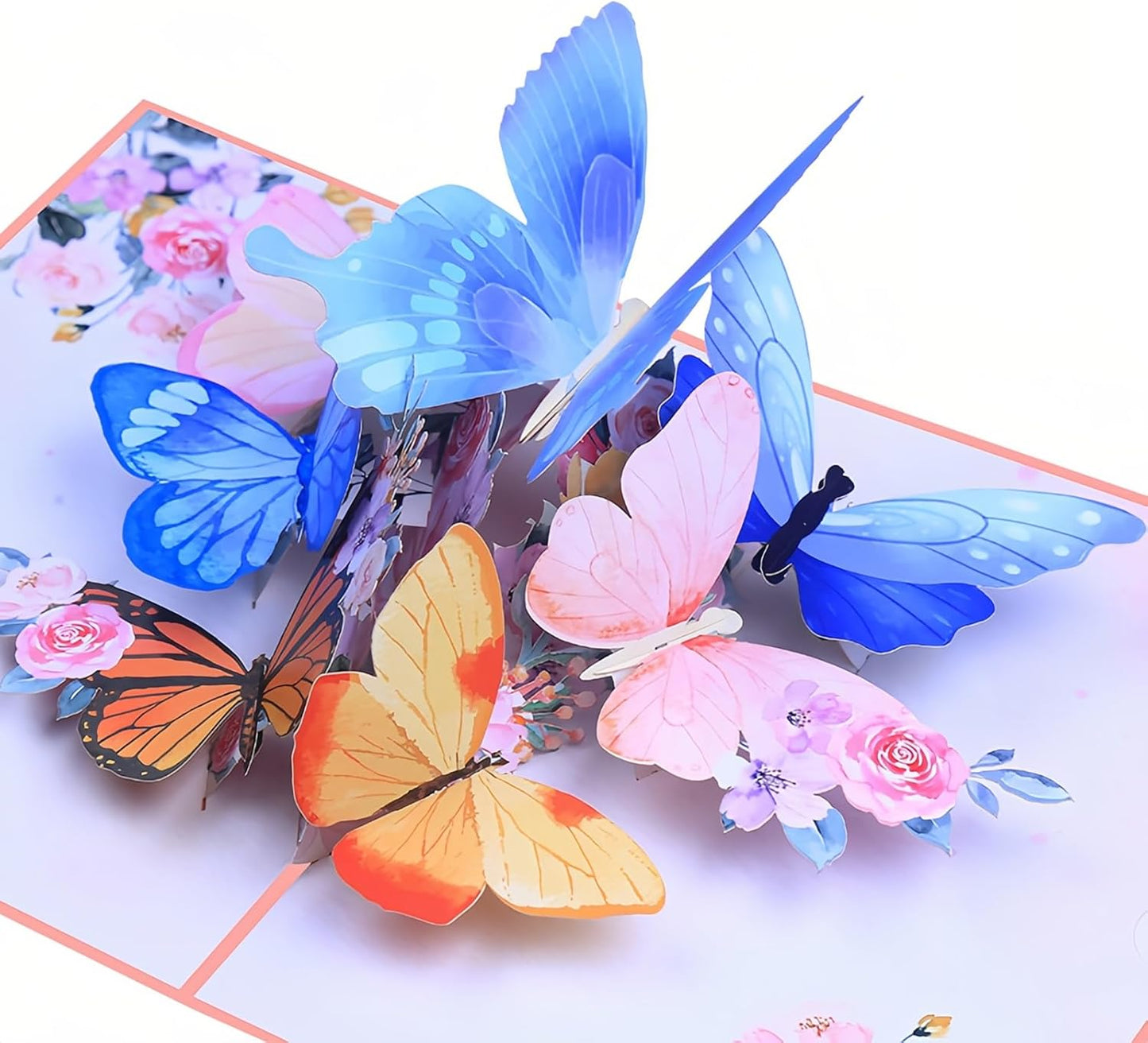 Steelhill 3D Pop Up Cards,Butterfly Greeting Cards for Women,Valentines Day Gifts Card with Envelope for Mother's Day Thinking of You Card for Wife,Girlfriend,Friends(Butterfly flying card)