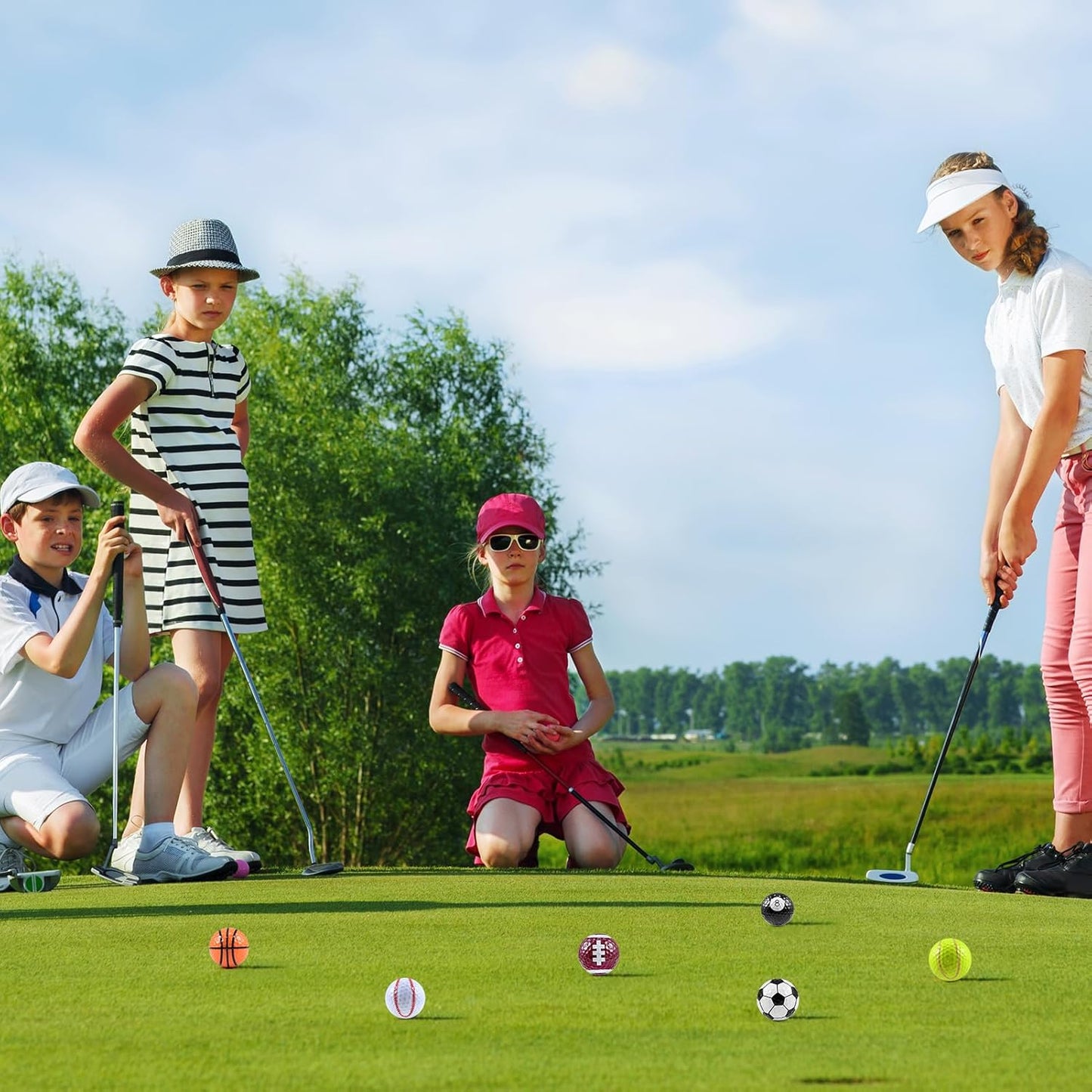 S Sheffla Novelty Funny Cute Golf Balls, Best Gift for Kids,Children and Golfer for Playing,Practicing Golf Balls
