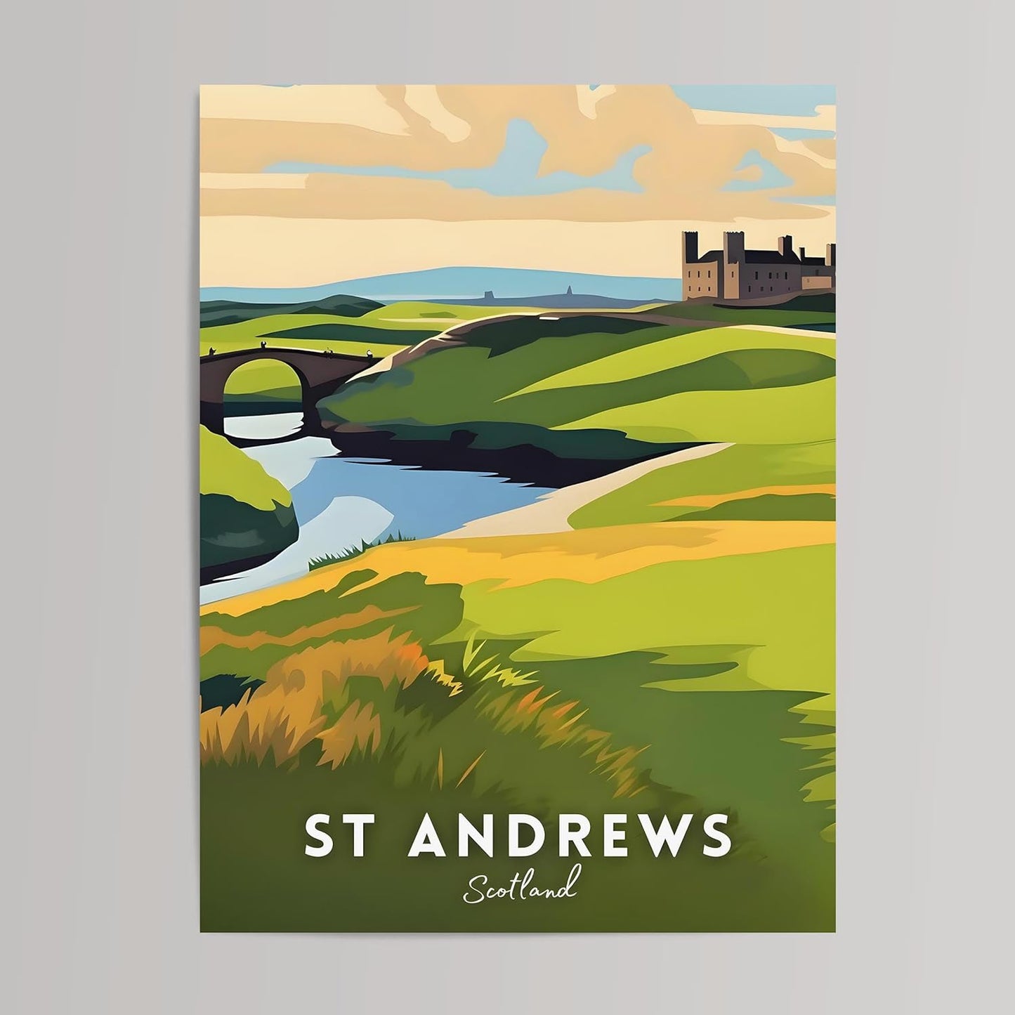 Golf Course Premium Giclee Fine Art Prints - Augusta, Pebble Beach, Pinehurst, Golf Course Posters, Golf Wall Art, Aesthetic Poster for Home Office Decor, Ready to Frame