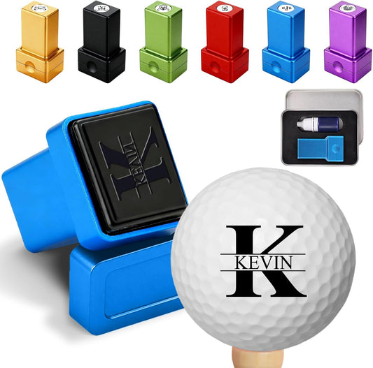 Personalized Custom Golf Ball Stamp Markers with Ink Customized Logo Monogram Name Golf Ball Stamper for Golfer Husband Boyfriend Dad Gift Reusable Your Own Golf Ball Stamps