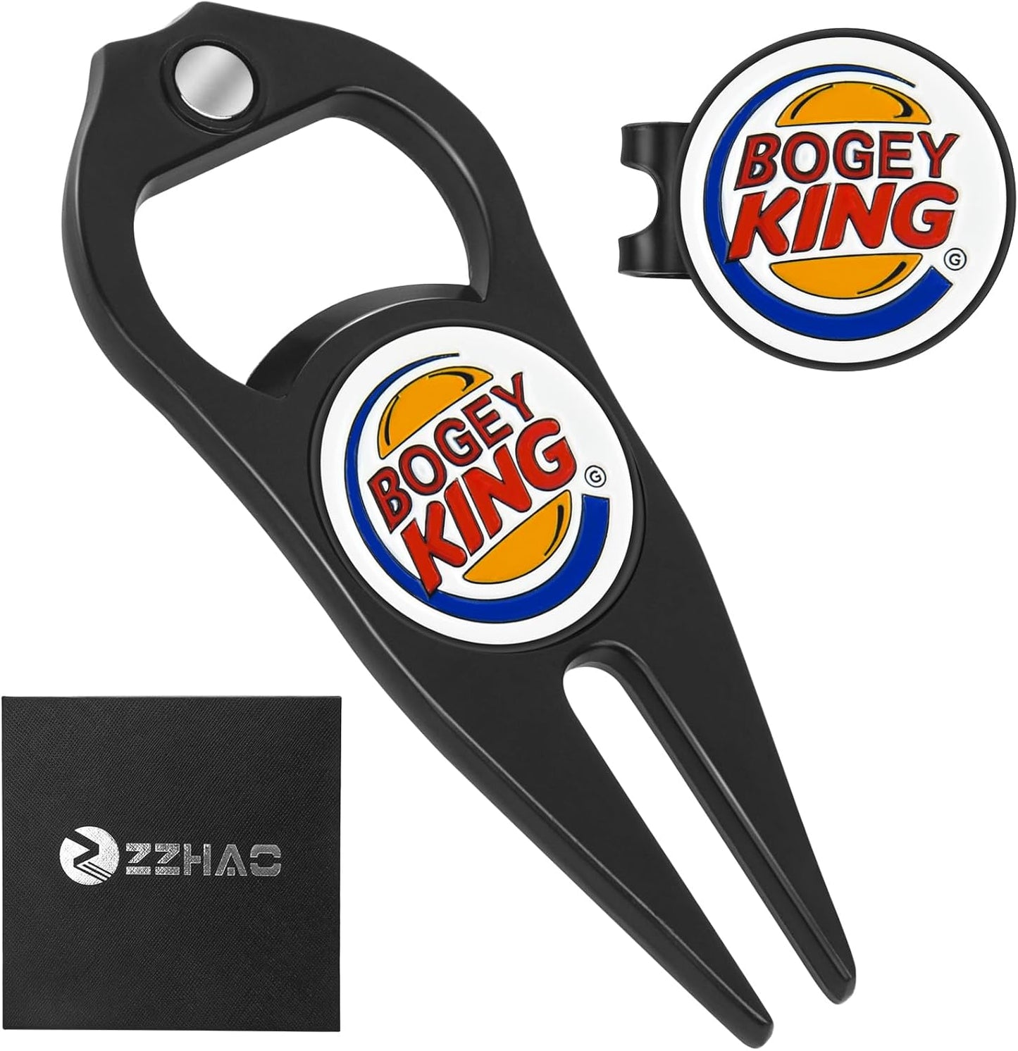 ZZHAO Golf Divot Tool and Golf Ball Marker, Divot Repair Tool，Golf Accessories for Men, Funny Gifts for Men, Tools for Men